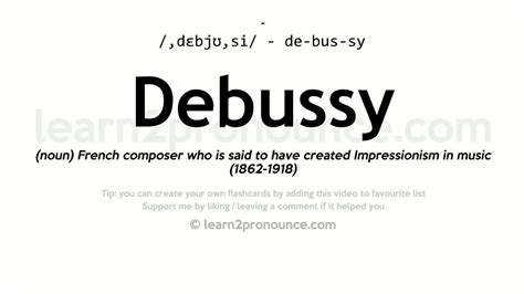 pronounce debussy|debussy slang.